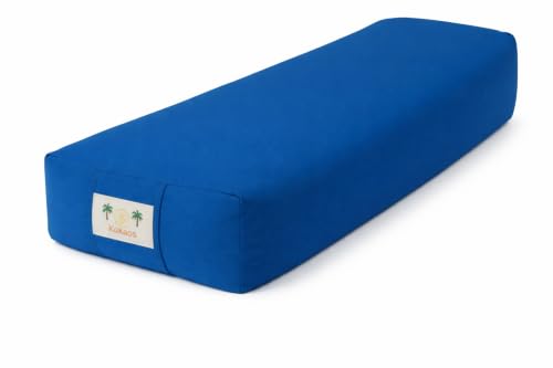 Kakaos Small Rectangual Yoga Bolster | Cotton Cover - color: Turquoise