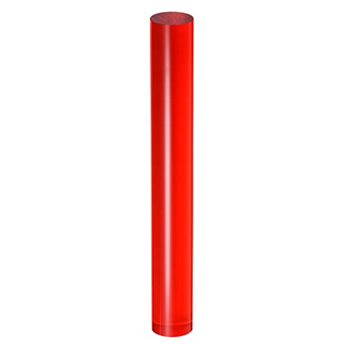 HARFINGTON Acrylic Clay Roller 8 Inch x 1 Inch Solid Non-Stick Plastic Round Tube Roller Polymer Clay Rod Fondant Rolling Pin for Shaping, Sculpting, Modeling DIY Crafts, Red - color: Red, size: 8 Inch x 1 Inch