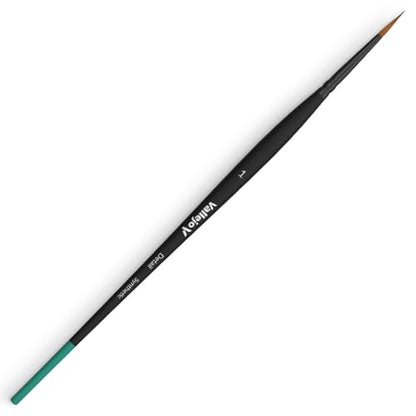 Vallejo - Detail Series Desing Set | Hobby Brush Kit | Flagged Synthetic Bristles | Sizes 0, 1, and 2 | Lightweight and Ergonomic Wooden Handles | Ideal for Acrylic Detail Work - style: Detail Series Desing Set