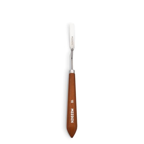 MEEDEN Artist Mixing Scraper Knife: 8.7" Flexible Stainless Steel Palette Painting Knife with Wooden Handle for Art Crafts, Cake Decorating, #16 - style: #16