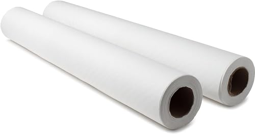 Vakly Exam Table Paper Roll 14 in x 225 ft Smooth, Disposable, 2 Rolls | Medical barrier paper, tear resistant, absorbent, latex free, fits exam, massage and therapy tables