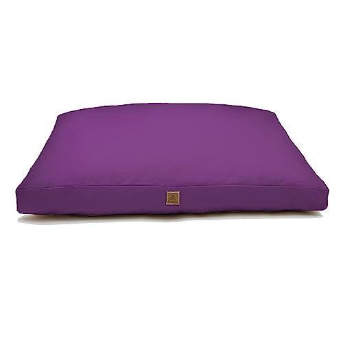 Zabuton Meditation Mat (36"×28"×2") Luxurious Meditation Cushion for Kneeling Sitting Large Floor Pillow Zafu/Bench-Washable Cotton Cover 100% Organic Cotton Filling (Purple)