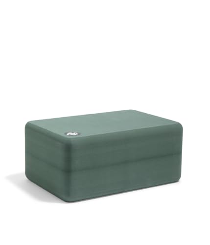 Manduka Foam Yoga Block - Recycled EVA Foam Block with Ergonomic Support, Yoga Equipment, Home Gym Accessory, & Pilates Tool, Lightweight for Travel, High Density, Comfortable Edges - color: Sage