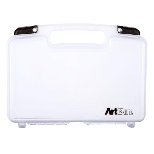 ArtBin 6977AB 12 inch Quick View Deep Base Carrying Case, Portable Art & Craft Organizer with Handle, [1] Plastic Storage Case, Translucent - size: 12 inch - Deep