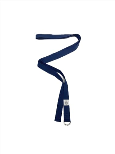 Yoga Strap for Stretching, Exercise, Flexibility Training, Durable Cotton with Double D-Ring, Improves Flexibility for Yoga, Workout, Pilates. - color: Blue