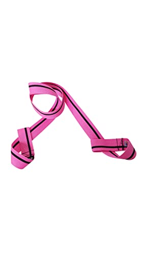 Yoga Mat Carrier Strap, Roller Skate Leash, Ski Boots Or Snowboard Shoulder Sling Made In USA. - color: Pink