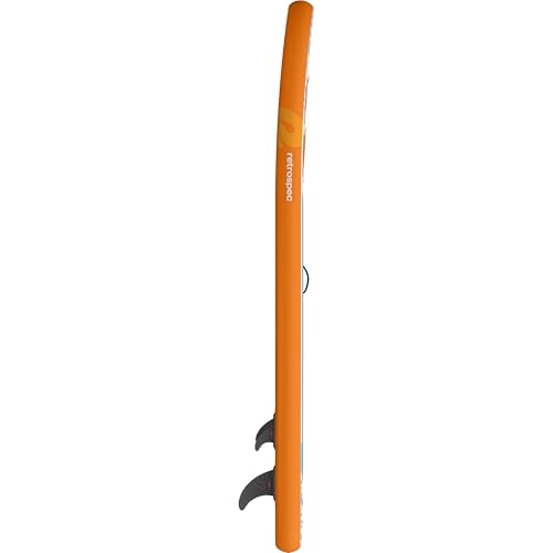 Retrospec Weekender Inflatable Stand Up Paddle Board Includes Paddle, Pump, and Accessories 10’6” Lightweight iSUP, Puncture Resistant Inflatable Paddle Board for Adults - color: Creamsicle