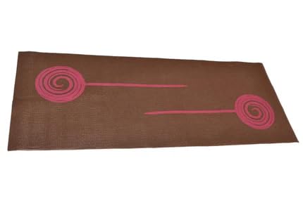 Bean Products Yoga Mat for Exercise - Non Slip Thick Comfortable Workout Floor Mat for Adults and Kids - Eco Friendly Foldable Yoga Mat for Yoga, Pilates, Gym and Stretching - color: Lollipop, size: Adult (72" x 24")