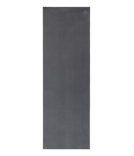 Manduka eQua Hot Yoga Mat Towel - 71" | Rapid Moisture Activated Grip | Ultra Soft Microfiber | Quick Dry | Lightweight, Travel Friendly Mat Layer | 71 x 24 inches | Thunder - color: Thunder, size: 71" x 24"