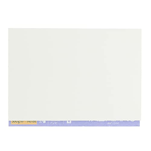 Fabriano Artistico Extra White Watercolor Block, 140 lb./300 GSM, Cold Press, 20 Sheets, 7" x 10" - size: 7 x 10