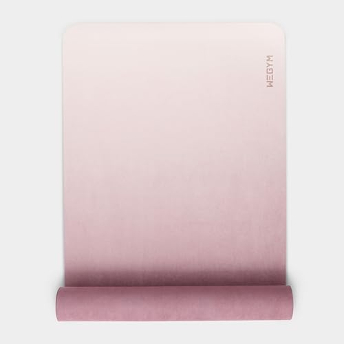 WeGym Yoga Mat, 4 mm Cushioned Non-Slip for Yoga, Pilates and Home Workouts - color: Rose Ombre, style: Suede