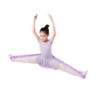 2-Pack Adjustable Kids Dance Stretch Bands - 8-Loop Elastic Bands for Ballet, Latin, Yoga, Gymnastics & Stretching - Flexible, Multi-Section Design for Dance Training & Flexibility - color: Purple+Blue