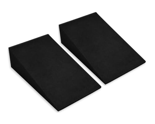 2Pcs Heel Elevated Squat Wedge 15° Incline Workout Wedge for Squats 9.7''x5.9''x2.6'' Foot Wedges for Exercise,Calf Stretching and Physical Therapy (Fit US 6–6.5 Women)