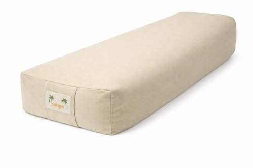 Kakaos Small Rectangual Yoga Bolster | Cotton Cover - color: Natural