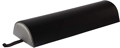Therapist’s Choice® 9" X-Large Half Round Semi-round pillow Cushion Massage Bolster 9"x26" (Black) - color: Black