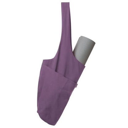 Yogiii Yoga Mat Bag | The ORIGINAL YogiiiTote | Yoga Mat Carrier Tote Sling w/Large Side Pocket & Zipper Pocket | Fits Most Size Mats - color: Imperial Purple