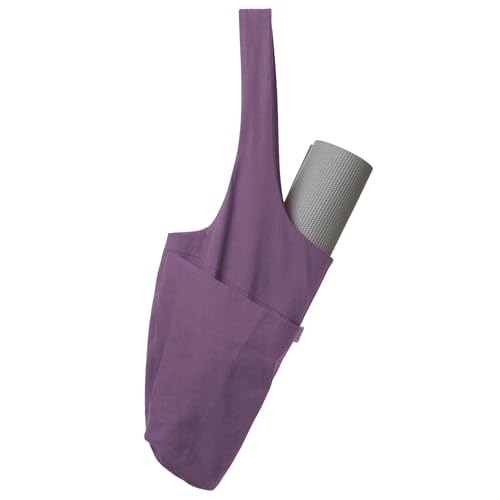 Yogiii Yoga Mat Bag | The ORIGINAL YogiiiTote | Yoga Mat Carrier Tote Sling w/Large Side Pocket & Zipper Pocket | Fits Most Size Mats - color: Imperial Purple