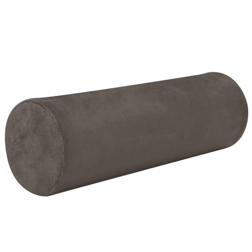 Gredecor Brown Neck Pillow with Removable Washable Cover Memory Foam Cervical Roll Neck Pillows for Sleeping Support Bolster Pillow for Bed Back Head Yoga 5.5 x 17 in - color: Brown