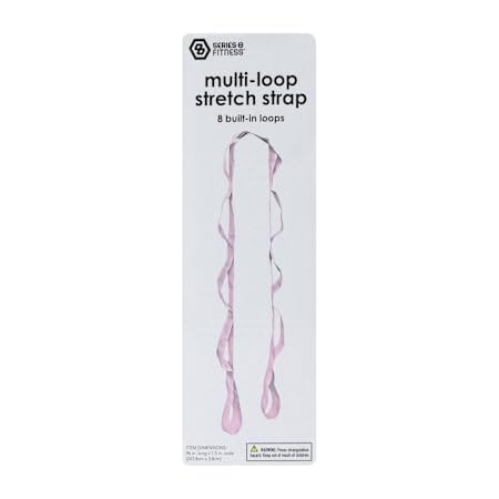 Multi-Loop Stretch Strap for Flexibility & Mobility - 96" x 1.5", Durable Polyester, 8 Loops for Targeted Stretching