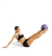 TheraGear Pilates Mini Ball, Purple, 9 Inch
