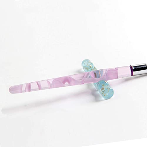 BQAN Silicone Nail Art Pen 5Pc for Sculpting, Drawing & Shaping | Soft Silicone Tips | 3D Sculpting | Chrome Powder | Foil Carving Drawing | Precision Shaping | Gel & Acrylic Nail Art - color: Purple