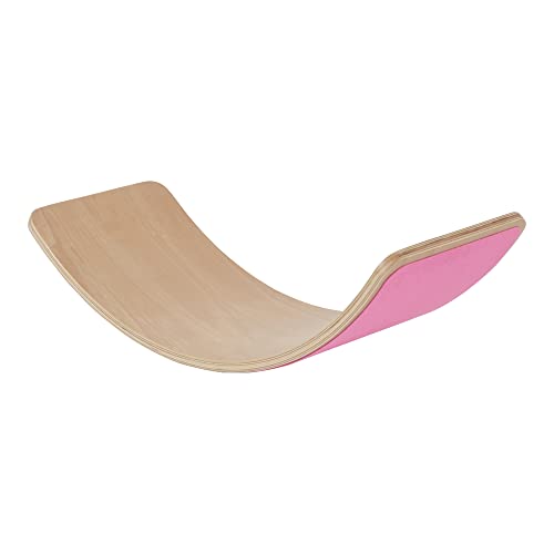 ECR4Kids Balance Board, Montessori Toy, Bright Pink - color: Bright Pink