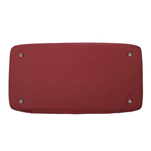 Jessica Simpson Countryside Weekender Duffel 100% Polyester Drop Bottom Bag - color: Burnt Russet