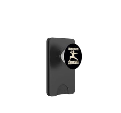 Shotasana Advanced Yoga Pose Drinking Humor PopSockets PopWallet for MagSafe - style: Magnetic PopWallet