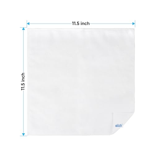 HOMEXCEL White Microfiber Cleaning Cloth, Microfiber Towels for Car,12 PK | Lint Free Wash Cloths, Cleaning Rags for Household, Car Wash Towels for Detailing Drying, Scratch-Free, 11.5"X 11.5" - color: White