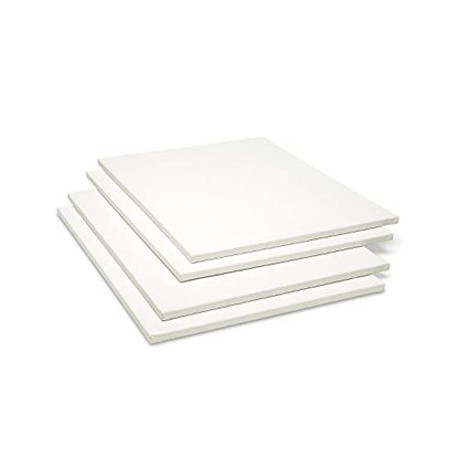 KINGART Stretched White Canvas Set – Rectangle, 18x24 Inch, 4-Pack – 100% Cotton, Triple Gesso Primed – 5/8" Profile Back-Stapled Artist Boards for Acrylic, Oil, Pouring, & Mixed Media Painting - size: 18" x 24"