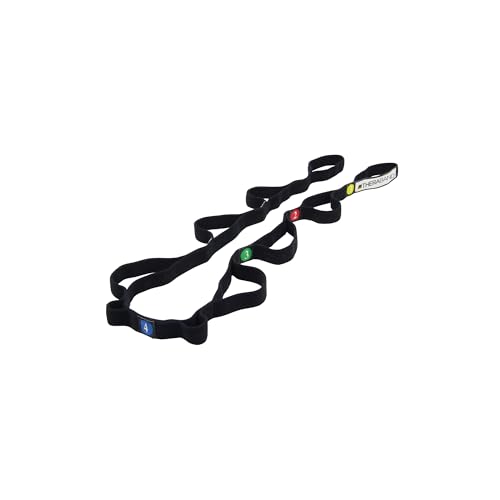 THERABAND Stretch Strap with Loops to Increase Flexibility, Dynamic Stretching Tool for Athletes Including Dancers, Cheerleaders, Gymnasts, Runners, Pilates and Yoga Elastic Stretch Out Band