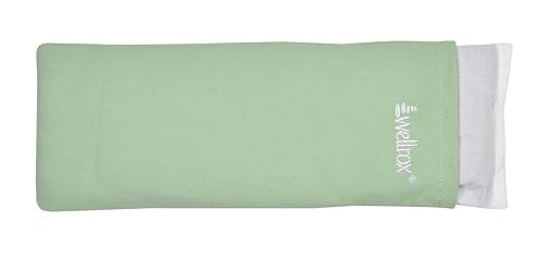 Wellrox Weighted Eye Pillow - Flaxseeds & Lavender Eye Pillow Weighted for Restorative Yoga, Meditation & Stress Relief (Green, Scented) - color: Green