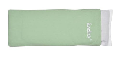 Wellrox Weighted Eye Pillow - Flaxseeds & Lavender Eye Pillow Weighted for Restorative Yoga, Meditation & Stress Relief (Green, Scented) - color: Green