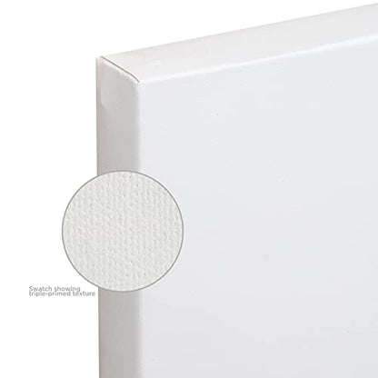 Creative Mark The Edge Deluxe Cotton 1-1/2" Deep Stretched Canvas for Painting, 40x40 Pack of 3, 14oz. Primed Weight, Universal Archival Priming, Medium Tooth, Hand-Stretched Canvas for Painters