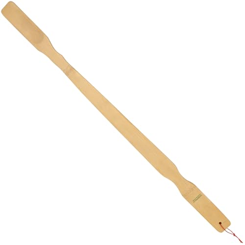 BambooMN 25 Inch Bamboo Wooden Shoe Horn Long Handle for Seniors, Men, Women, 20 Units - color: 25" Shoehorn, size: 20 Units
