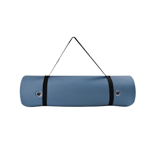 TONE Fitness Hanging Yoga Mat, Pilates Mat, Exercise Mat for Home Workouts with Carry Strap | V Pattern | Multiple Colors - color: Blue