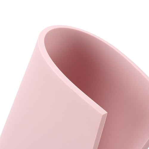 YUENPUN 6 PCS 8 x 12 Inch Rubber Carving Blocks Whit A3 Cutting Mat, Linoleum Blocks for Stamp Carving, DIY Printmaking (Pink)