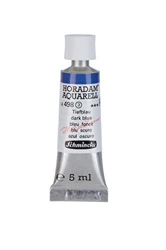 Schmincke - HORADAM® AQUARELL - finest artists' watercolours, deep blue - 5 ml - color: 498 dark blue, size: 0.17 Fl Oz (Pack of 1)