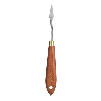 HARFINGTON Palette Knife Painting Tool 1.3" x 0.39" Stainless Steel Teardrop Blade 7.09" Length Spatula Painting Pallet Knives with Hole Beech Wood Handle for Oil Acrylic Canvas, Red/Silver - size: 7.09" x 0.39" x 1.3"