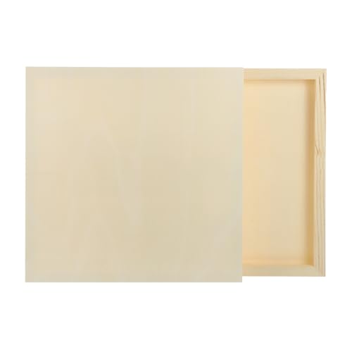 MECCANIXITY 6 Pack Wood Canvas Boards, 10x10 Inch Art Canvases Square Unfinished Wood Panel for Painting, Crafts, DIY Projects, Pouring Art - size: 10x10 Inch