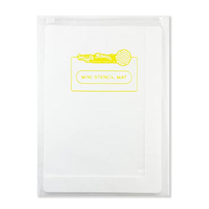 Waffle Flower 6x9 Media Mat - Matte White Silicone Craft Mat w/Bag for Ink Blending. Non-Slip, Waterproof, Heat-Resistant, Non-Stick and Non-Reflective. 6 x 9 inch Open Edge for Bigger Media Sizes.