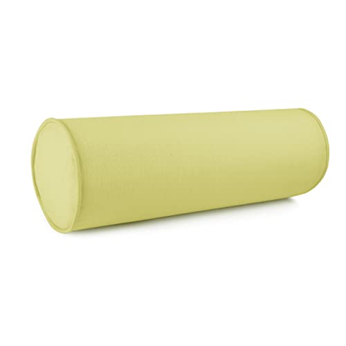 Austin Horn Classics Sunbrella Set of 2 Zippered Neck Bolster Pillow, Made with Sunbrella Fabric, Cylinder Pillows, for Couch & Bed, Decorative Round Throw Pillow, Back & Neck Support (Kiwi) - color: Kiwi, size: Medium