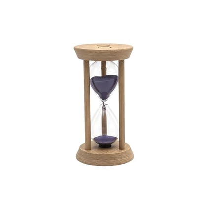 Mini Wooden Sand Timers,100% Bamboo Hourglass Sand Timers 1Min Sandglass Timer for Toothbrush Timer Games Classroom Home Office Cooking(Purple+1Min) - color: Purple, size: 1Min