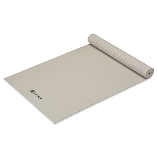 Gaiam Yoga Mat - Premium 5mm Solid Thick Non Slip Exercise & Fitness Mat for All Types of Yoga, Pilates & Floor Workouts (68" x 24" x 5mm) | Premium non-slip mat in solid colors. Cushioned support for yoga, Pilates & floor workouts at home or studio. - co