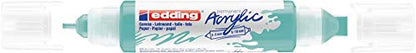 edding 4-5400934 Acrylic 3D Double Liner - Turquoise 1 Colour Tube 2 nozzles 2-3,5-10mm Paints for Canvas, Painting Boards and Wood Waterproof acrylics in Artist-Quality Colours - color: Opulent Turquoise