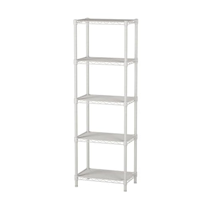 Golpart 5Tier Adjustable Storage Shelves Metal Wire Shelving Standing Shelf - color: White, size: 5-tier-10"Dx16"Wx55"H