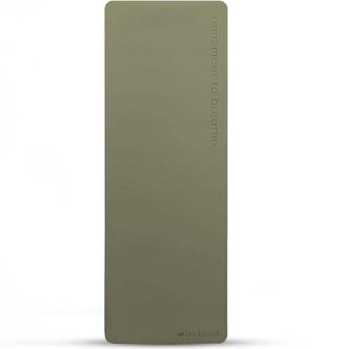 Lindywell Pilates Yoga Workout Mat Non Slip 6mm, 8mm, 10mm Thick - 6ft x 26in - color: Dark Olive, size: 8mm
