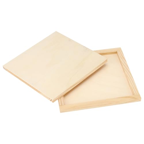 30 PCS 6 x 6 inch Wood Canvas, Blank Square Canvas for Painting, Unfinished Wooden Canvas Board for Painting DIY Craft Projects - size: 6 x 6 inch
