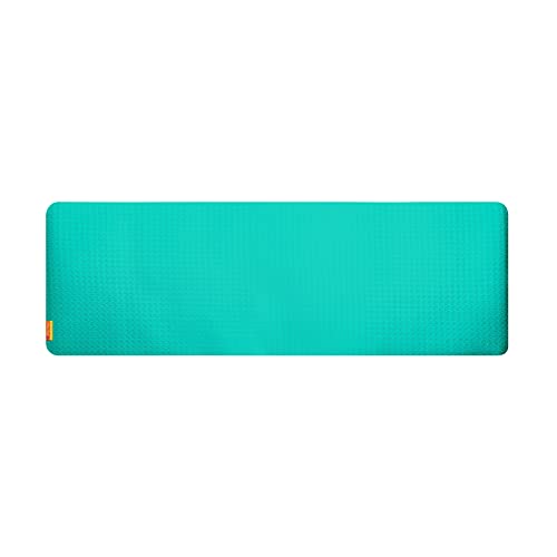 Hugger Mugger Earth Elements 5 mm Yoga Mat - Grippy Texture, Reversible, Cushion, Non-toxic Biodegradeable Material, Lightweight - color: Teal Onyx