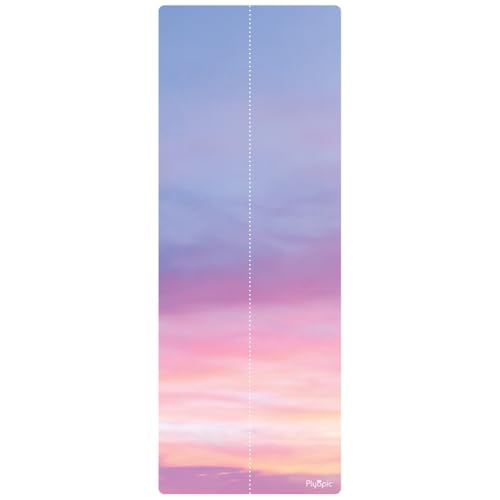 Plyopic All In One Yoga Mat | Luxury Sweat-Grip Mat/Towel Combo | Ideal for Yoga, Hot Yoga, Bikram, Pilates, Workout & Exercise | Eco-Friendly Natural Rubber - color: Breathe